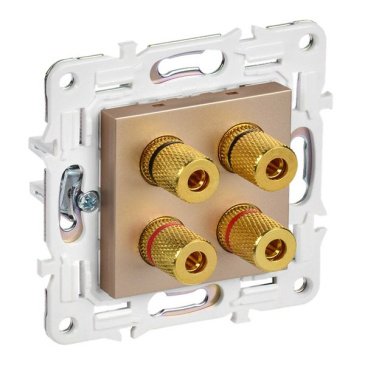 Розетка встраиваемая аудио IEK SKANDY SK-S40-K98 SK-A01Sa песочный
