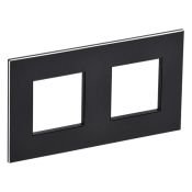 Рамка металлическая 2 поста IEK SKANDY SK-M22-M-K02 SK-F32Bl черный
