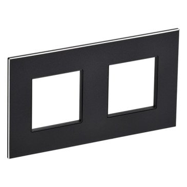 Рамка металлическая 2 поста IEK SKANDY SK-M22-M-K02 SK-F32Bl черный