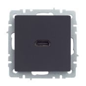 Розетка встраиваемая HDMI IEK BRITE BR-H10-K53 РHDMI-0-БрГ графит