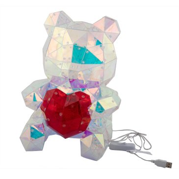фигура светодиодная РАДУЖНЫЙ МИШКА С СЕРДЦЕМ UL-00012217 ULD-R508 USB BEAR WITH HEART