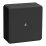 Коробка распаячная КМ для открытой проводки 75х75х28мм черная (RAL 9005) UKO10-075-075-028-K02-E IEK