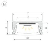 алюминиевый профиль LINE-1708-2000 WHITE 044234(1)
