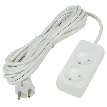 удлинитель без заземления Uniel UL-00009978 S-CU2-5 WHITE 5м Ultra