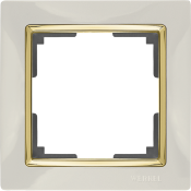 Рамка пластик Рамка пластик 1 пост WERKEL Snabb WL03-Frame-01 / W0011932 слоновая кость/золото