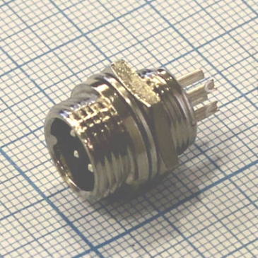 XLR Штекер micro на корпус металл 4pin