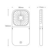 Вентилятор портативный F30, функция Power bank 3000 мАч, 3 режима, USB, складной, синий