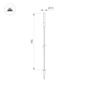 светильник   0.5W Белый теплый 050682 KT-CATALI-BOLL-H785 (BK, 160 deg, 24V)  IP65 черный