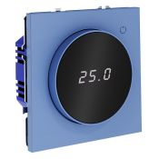 Терморегулятор электронный VOLTUM S70 с индикацией и датчиком для теплого пола деним