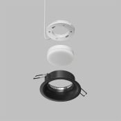 Встраиваемый светильник без лампы DENKIRS INER DK2150-BK GX53 черный круглый