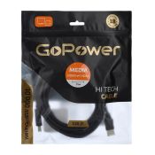 Кабель штекер HDMI- штекер HDMI GoPower V1.4 черный 3м
