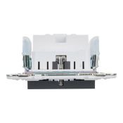 Штепсельная розетка встраиваемая IEK SKANDY 16А SK-R14-16-1-K53 SK-R06G с з/к и шторками безвинтовое крепление графит