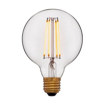 лампа ретро светодиодная Vintage форма шар 4W 056-786 G95 2C4+ CLEAR/E27 диммируемая