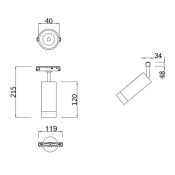 Трековый светильник 7W Белый дневной TR019-2-7W4K-W Фокус / Focus Led Gravity 4000K белый