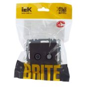 Розетка встраиваемая комбинированная IEK BRITE BR-AF20-O-K45 РТВ/РСп12-БрТБ TV+SAT бронза