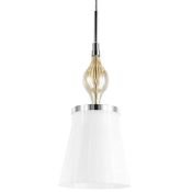 Подвесной светильник без лампы Lightstar 806010 ESCICA 1х40W E14 конус хром/белый