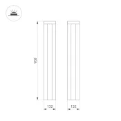 светильник 18W Белый теплый 050733 LGD-FLINT-BOLL-H900 (BK, 45 deg, 230V) IP65 цилиндр стационарный черный