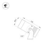 светильник  15W Белый теплый 032557 ALT-RAY-R61 230V IP67  цилиндр черный