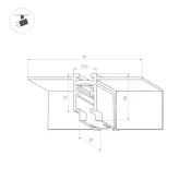 Коннектор угловой MAG-MICROCOSM-CON-FDW-L90-INT (BK, внутренний) 044525