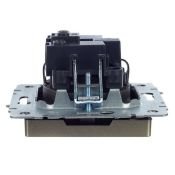 Штепсельная розетка встраиваемая IEK BRITE 16А BR-R14-16-K37 РС14-1-0-БрШ с з/к и шторками шампань
