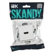 Розетка встраиваемая HDMI IEK SKANDY SK-H10-K01 SK-H01W арктический белый