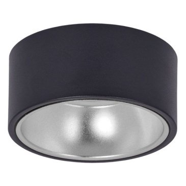 Накладной светильник без лампы IEK LIGHTING 4017 LT-UPB0-4017-GX53-1-K56  GX53 цилиндр накладной черный/хром