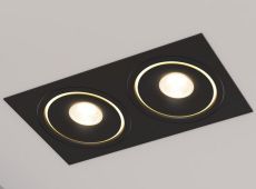 Встраиваемый светильник 24W Белый теплый ORBITA BLACK 2X FB 220V IP44 диммируемый прямоугольный черный Встраиваемый светильник 24W Белый теплый ORBITA BLACK 2X FB 220V IP44 диммируемый прямоугольный черный