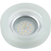 Точечный светильник Luciole без лампы UL-00000361 DLS-L110 GU5.3 CHROME/MATT CLEAR c LED подсветкой круглый встраиваемый Уценка!