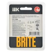 Рамка стеклянная 1 пост IEK BRITE BR-M12-G-31-K96 РУ-1-2-БрП персиковый матовый