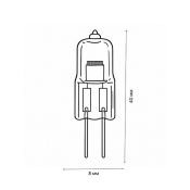 лампа галогенная капсульная G4 JC 35W Uniel JC-12/35/G4 СL 12V 00825