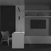 Трековый светильник подвесной 12W Белый теплый TR041-2-12W3K-B Фокус/Focus Led Exility чёрный