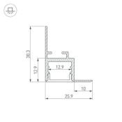 алюминиевый профиль ARH-CEIL-S16-2000 ANOD 034977