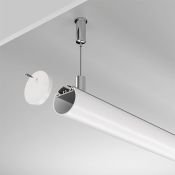 Подвесной алюминиевый профиль Maytoni с экраном 30x15х2000 ALM-D30-S-2M 634001 серебро