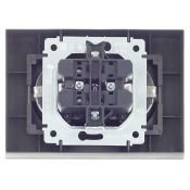 Штепсельная розетка встраиваемая двойная IEK BRITE 16А BR-R24-16-K46-F РСш12-3-БрС с з/к и шторками в сборе сталь