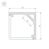 алюминиевый профиль SL-KANT-H16-2000 WHITE 037117