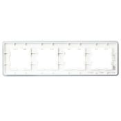 Рамка стеклянная 4 поста IEK BRITE BR-M42-G-41-K01 РУ-4-2-Бр белый RE
