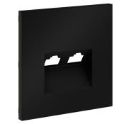 Накладка для розетки компьютерной двойной RJ45+RJ45 кат.6 S70 черный матовый