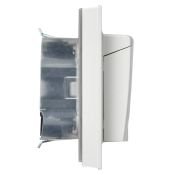 Штепсельная розетка встраиваемая двойная IEK BRITE 16А BR-R26-16-44-K01-F РСбш12-3-44-БрБ с крышкой в сборе белый IP44
