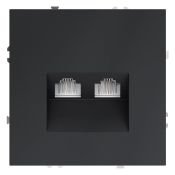 Розетка компьютерная встраиваемая VOLTUM S70 двойная RJ45+RJ45 кат.6 графит
