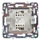 Выключатель встраиваемый одноклавишный с подсветкой IEK SKANDY SK-V10-1-10-K01 SK-V07W арктический белый