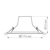 Встраиваемый светильник  20W Белый дневной 027313(1) LTD-LEGEND-R175-20W 220V IP20 круглый белый