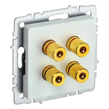 Розетка встраиваемая аудио IEK BRITE BR-S40-K36 РА10-БрЖ жемчуг