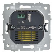 Розетка встраиваемая USB IEK BRITE C 65Вт BR-U13-065-K01 РЮ12-1-БрБ белый