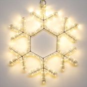 украшение из дюралайта  7.5W СНЕЖИНКА  Белый теплый 025315 ARD-SNOWFLAKE-M7-450x375-126LED IP65