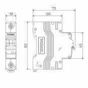 Автоматический выключатель 1-пол. 10А W901P104 C10 4.5кА