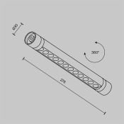 Светильник 6W Белый теплый C149CL-L300-6W3K-B Точки / Points Shelf 3000К чёрный