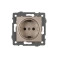 Штепсельная розетка встраиваемая Arlight SCT-MEU1-PL-GD-V 16А 049817 с з/к светлое золото