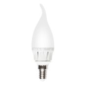 светодиодная лампа свеча на ветру Белый теплый  6W 08137 LED-CW37-6W/WW/E14/FR ALM01WH  Merli
