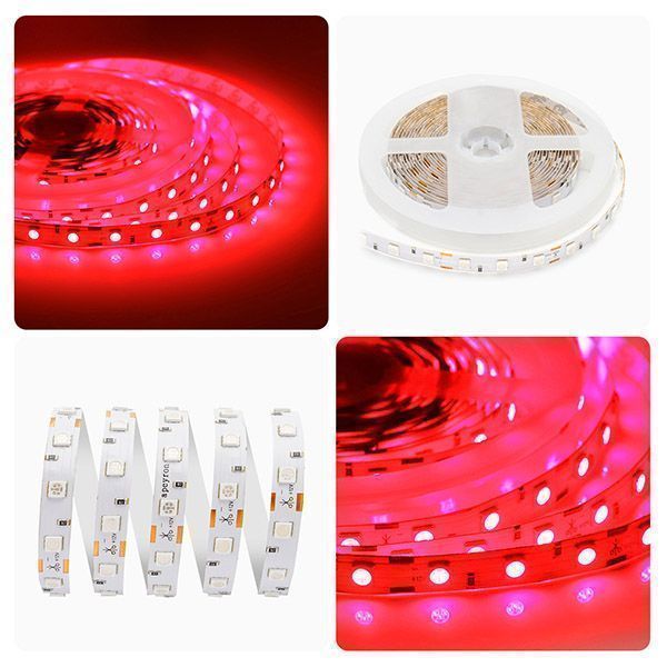 Светодиодная лента Красный 5050 12V 14.4W/m 60Led/метр 48BL Стандарт 10мм IP20 5м блистер Светодиодная лента Красный 5050 12V 14.4W/m 60Led/метр 48BL Стандарт 10мм IP20 5м блистер