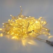 гирлянда НИТЬ  4.5W Белый теплый S-TP-94-10/1M-24V-WW/F прозрачный провод ПВХ 10 м., соединяемая, 24V, 94 Led, IP65, с мерцанием